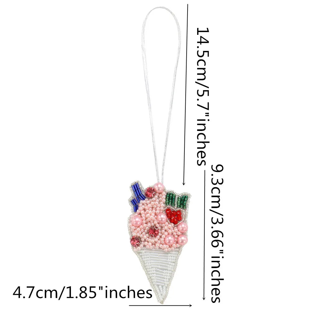 Rhinestone Beaded Bag Charm
