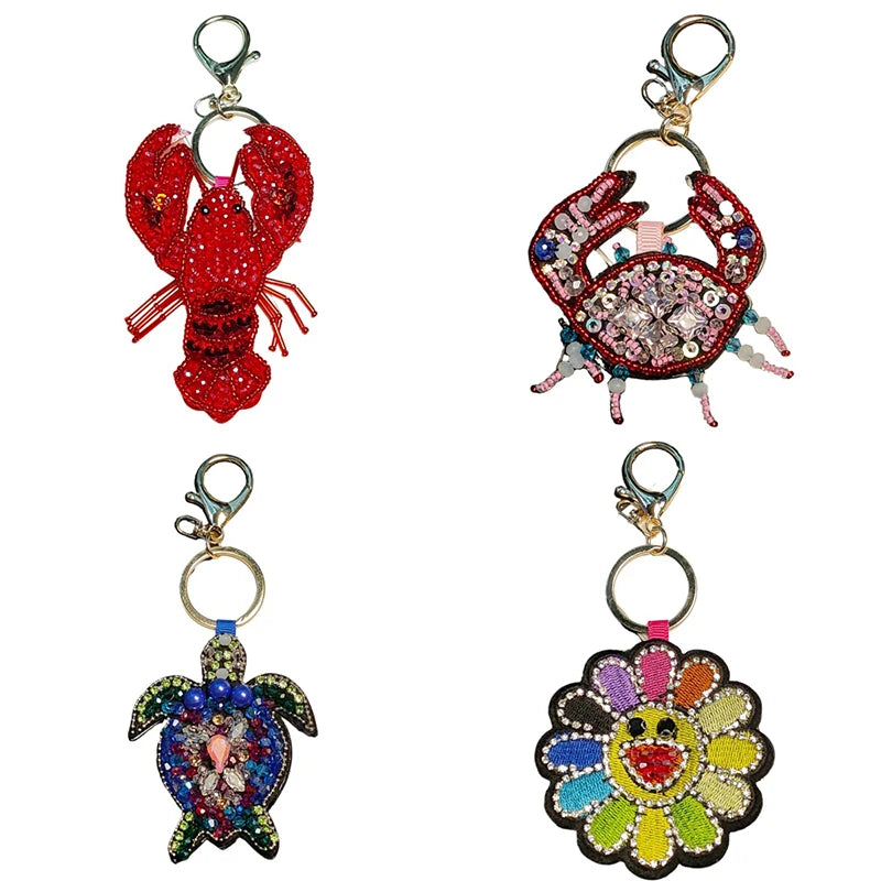 Rhinestone Beaded Key Chains