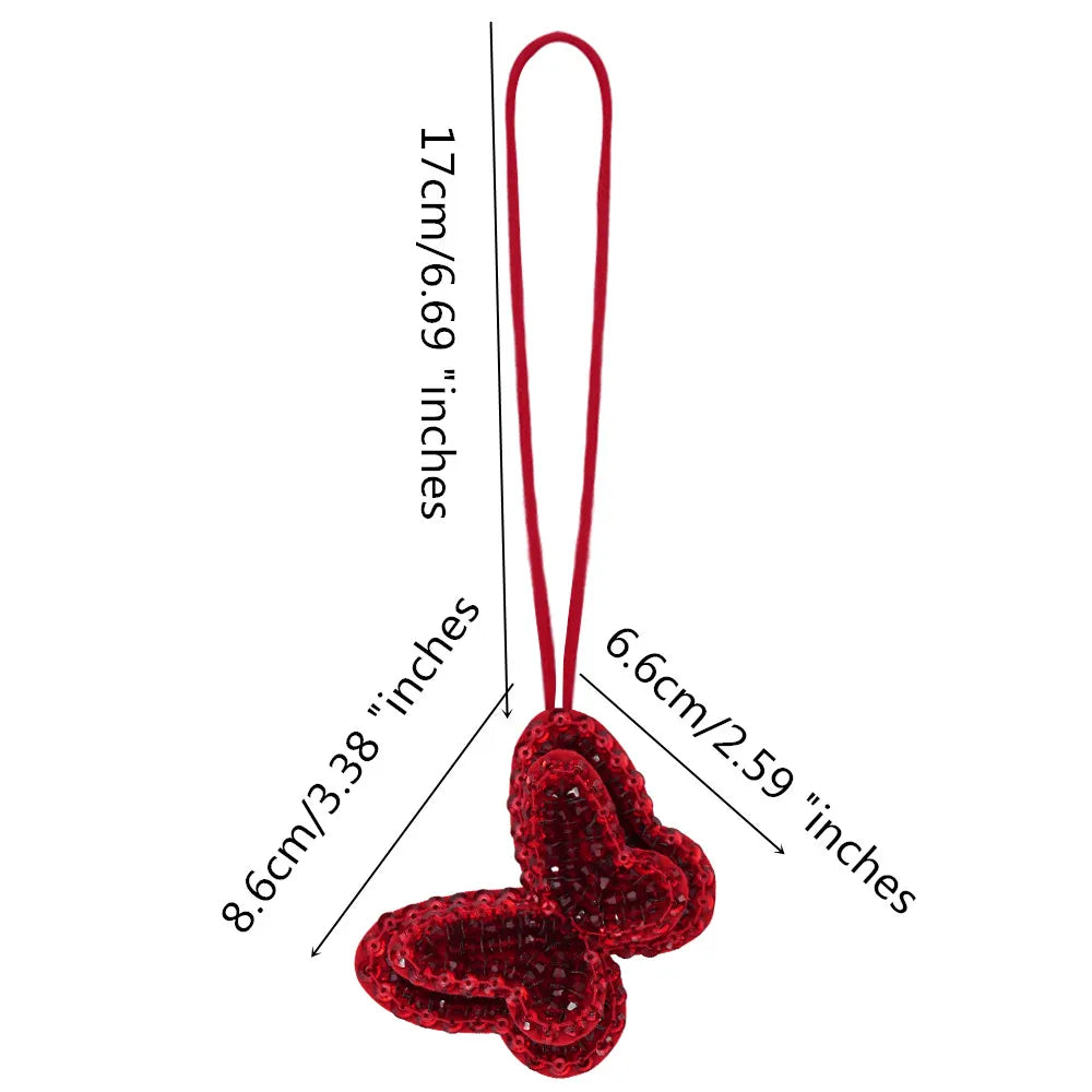 Rhinestone Beaded Bag Charm