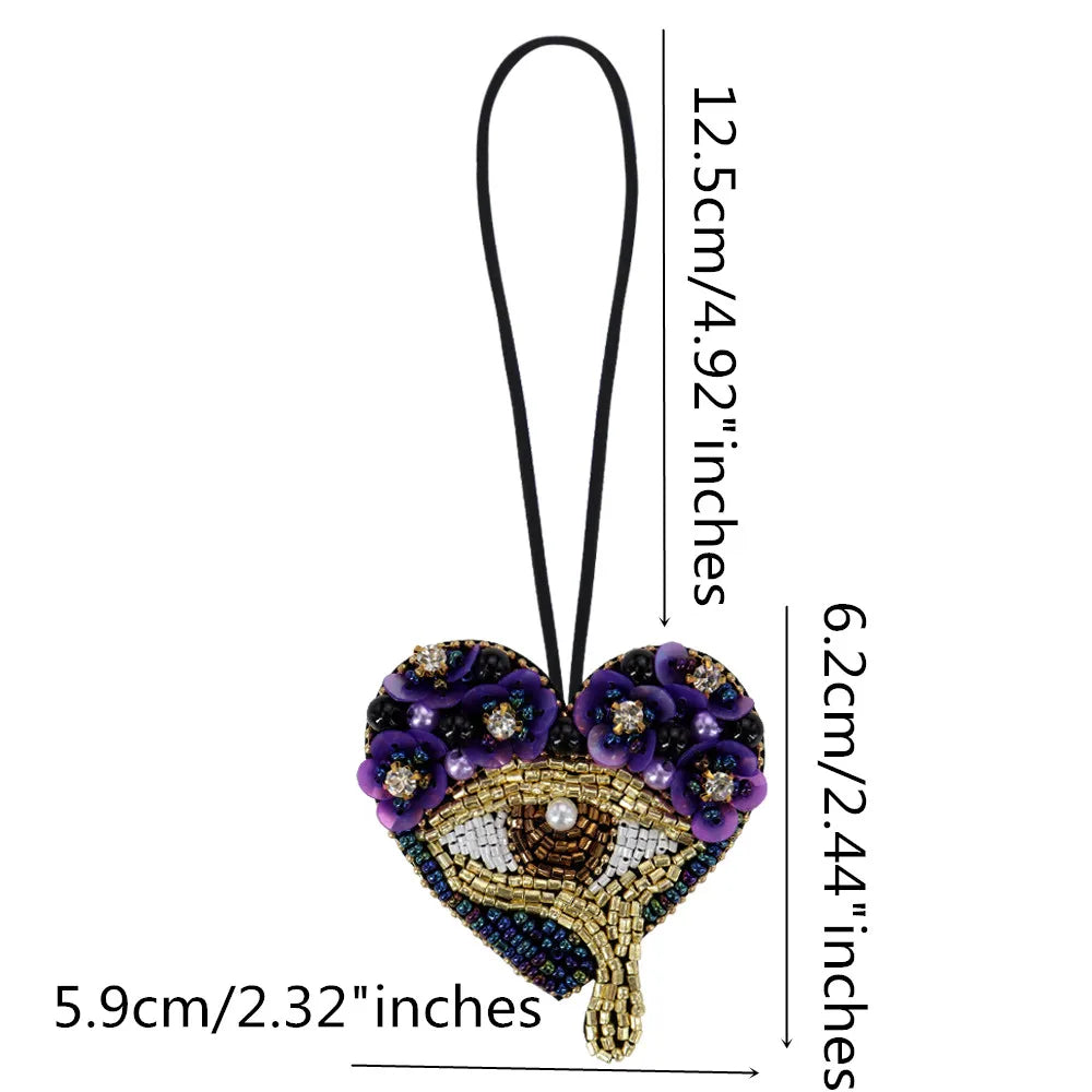 Rhinestone Beaded Bag Charm