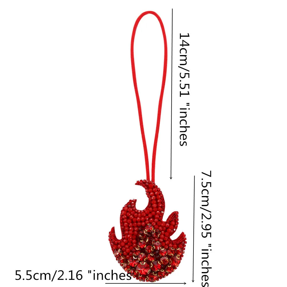Rhinestone Beaded Bag Charm