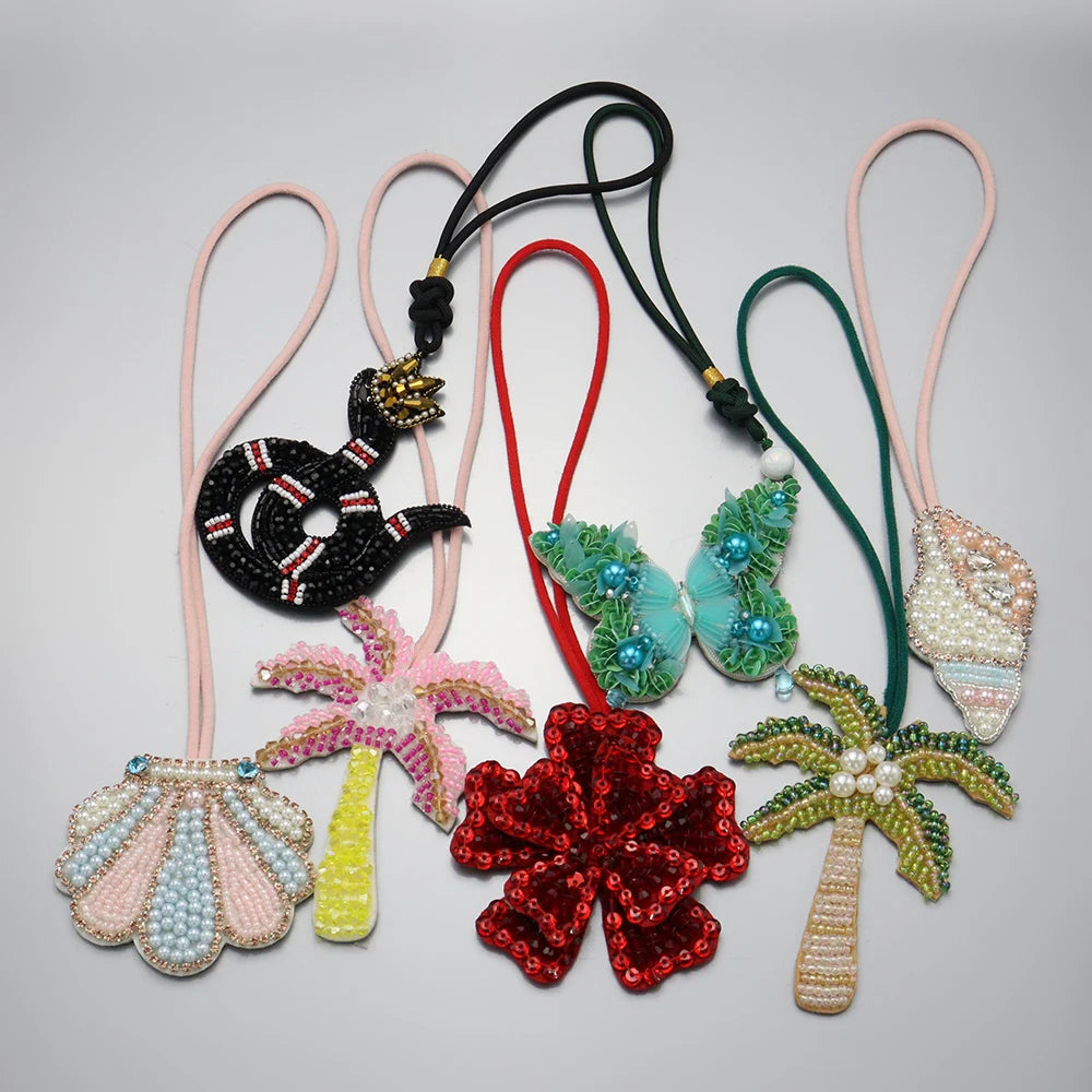 Rhinestone Beaded Bag Charm