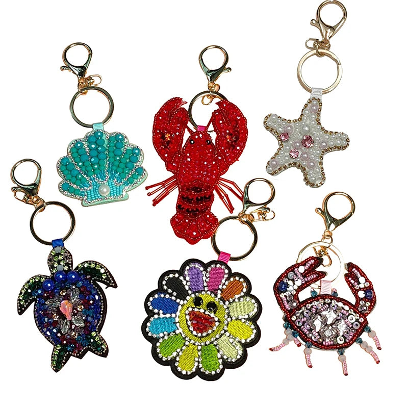 Rhinestone Beaded Key Chains