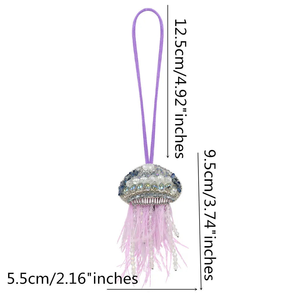 Rhinestone Beaded Bag Charm