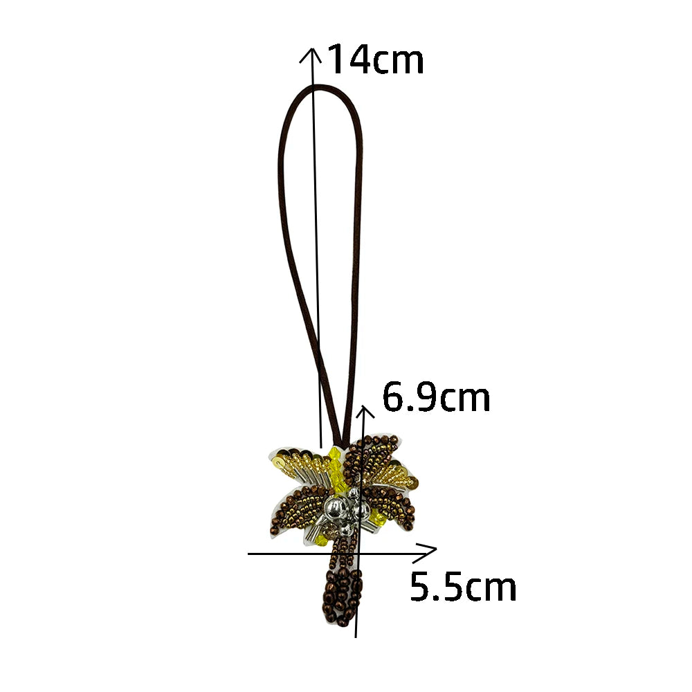 Rhinestone Beaded Bag Charm