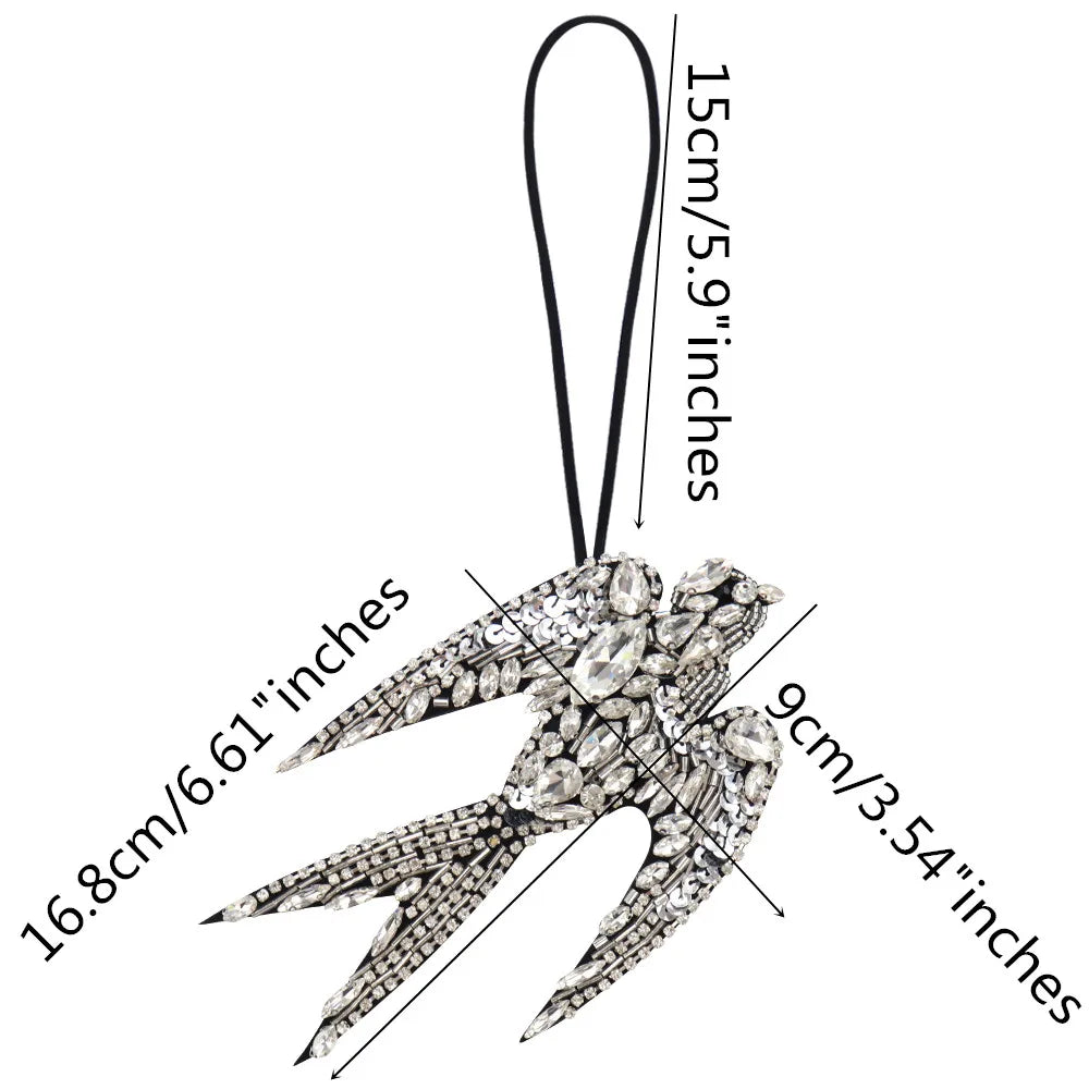 Rhinestone Beaded Bag Charm