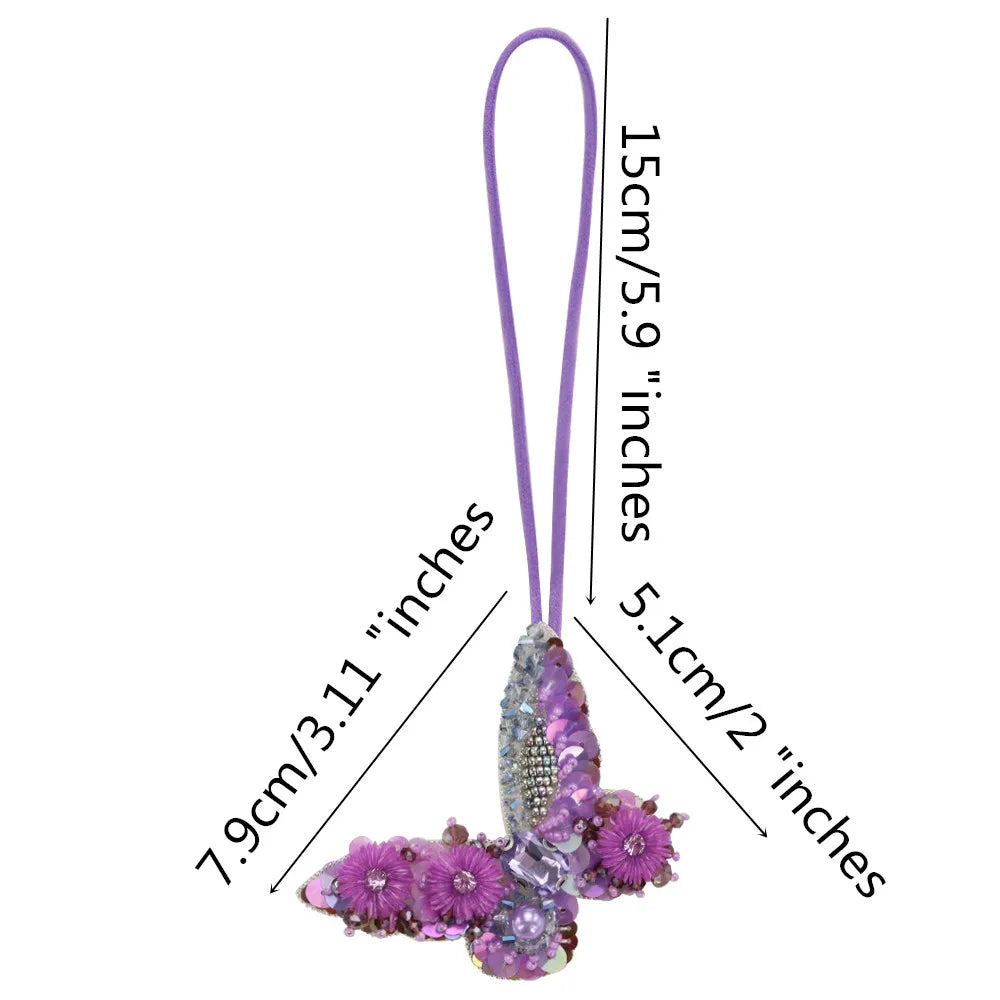 Rhinestone Beaded Bag Charm