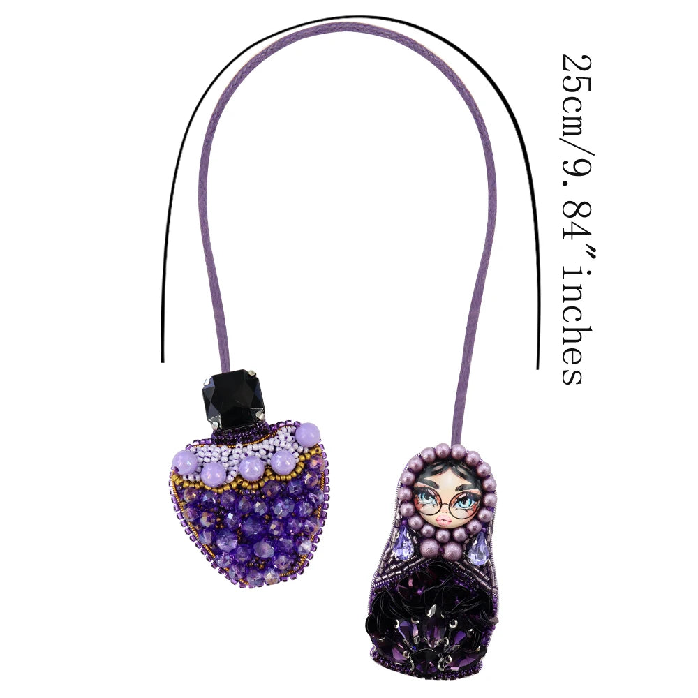 LUONNI Luxury Rhinestone Beaded Bag Charms 10