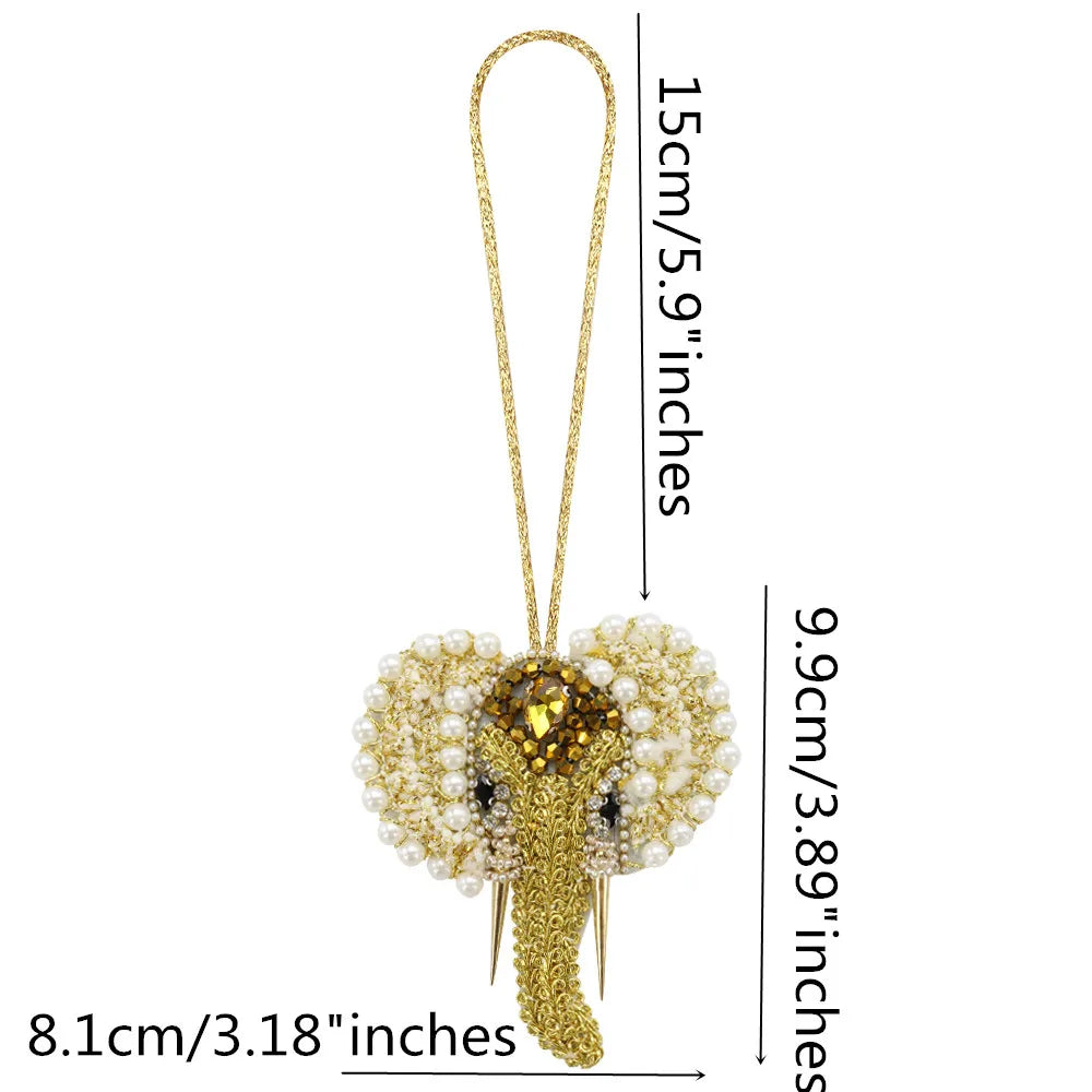Rhinestone Beaded Bag Charm