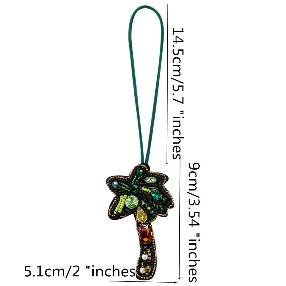 Rhinestone Beaded Bag Charm