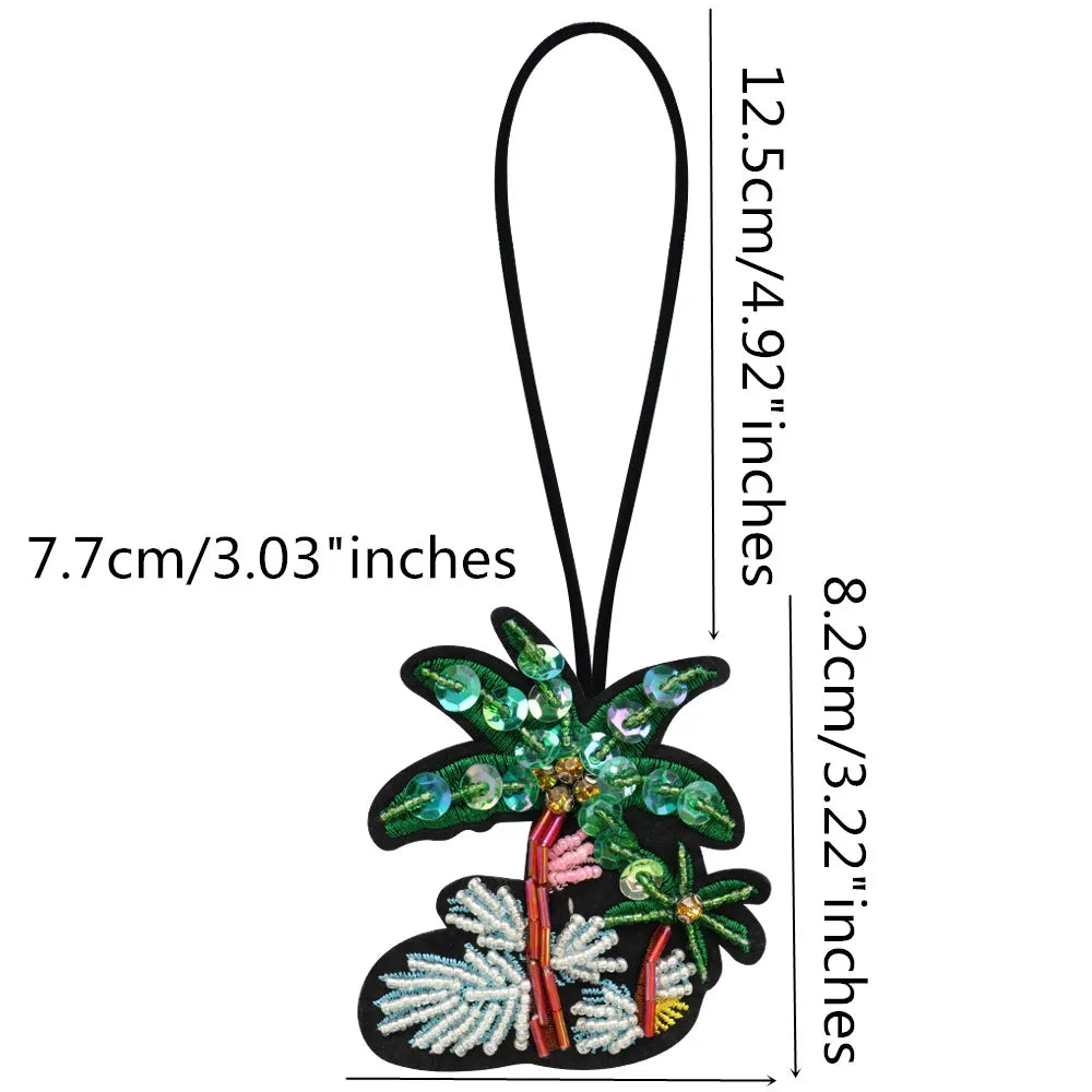 Rhinestone Beaded Bag Charm