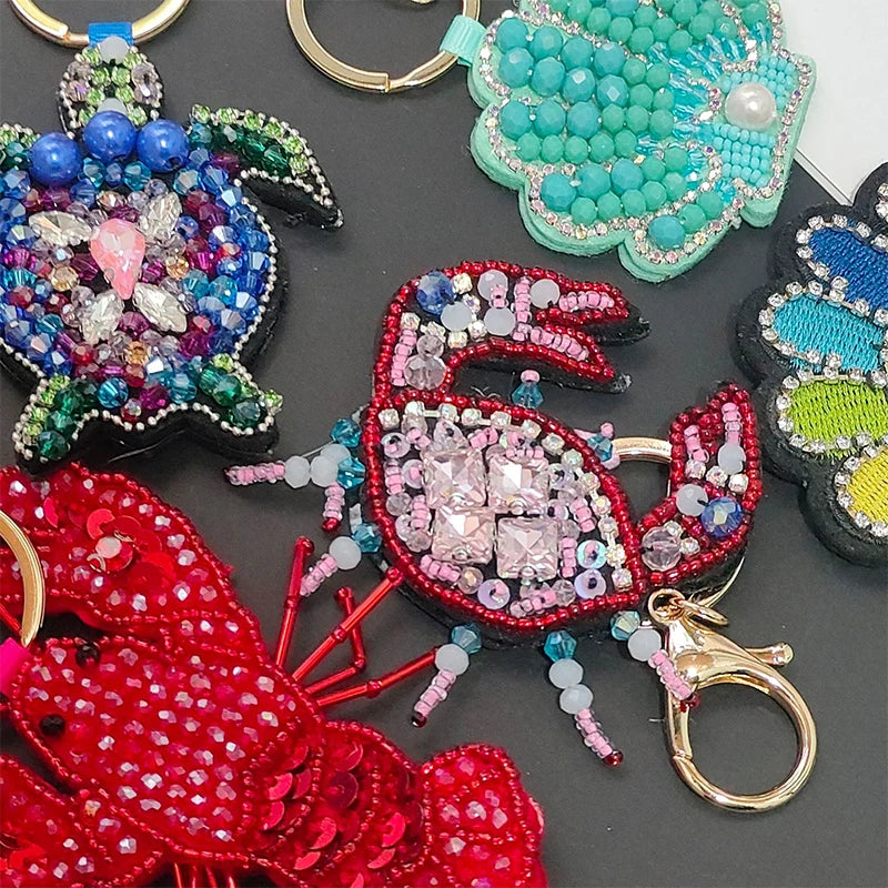 Rhinestone Beaded Key Chains