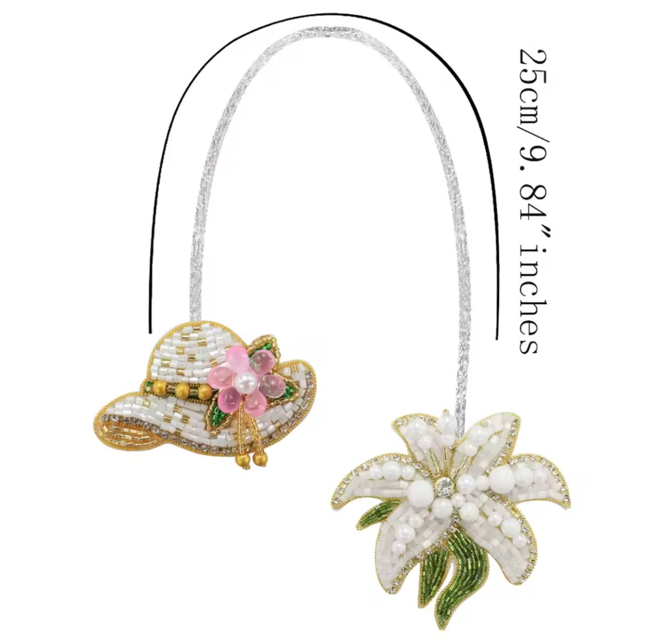 LUONNI Luxury Rhinestone Beaded Bag Charms 10