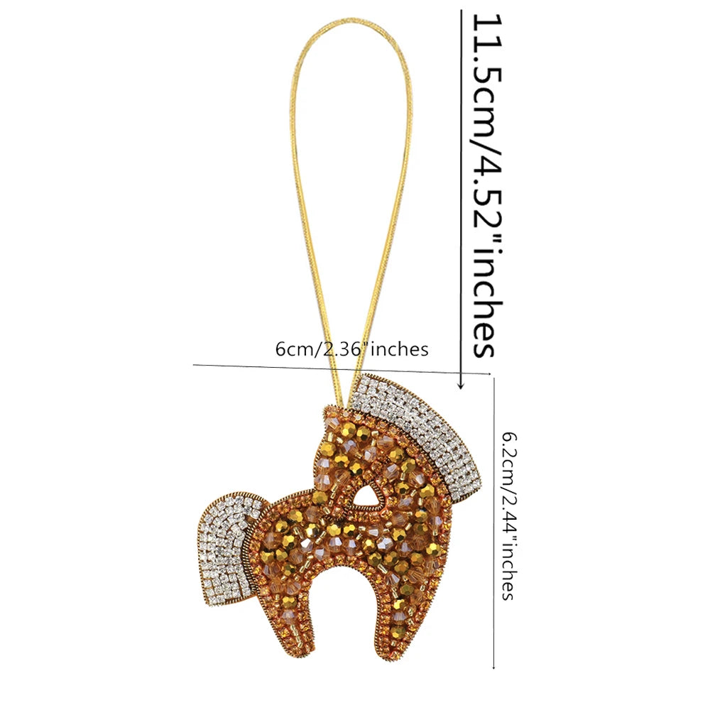 LUONNI Rhinestone Beaded Mini Bag Charms 1