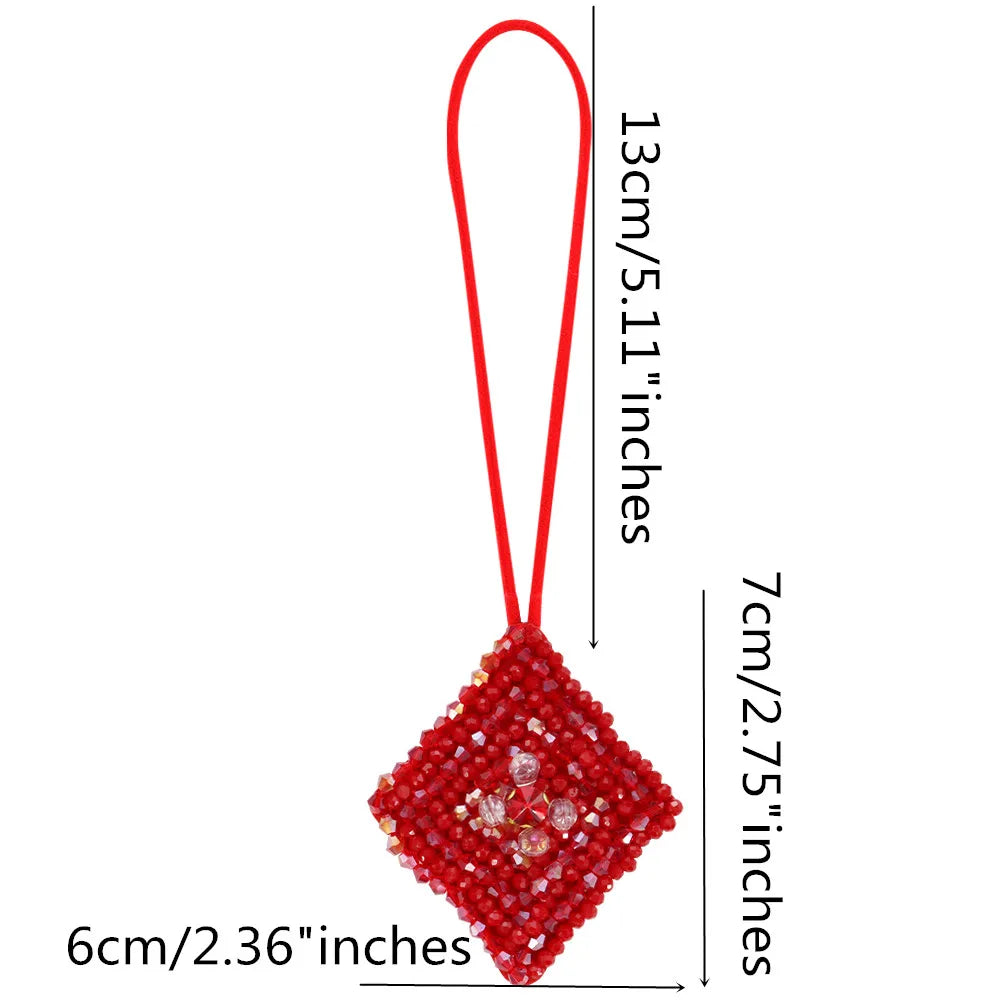 Rhinestone Beaded Bag Charm