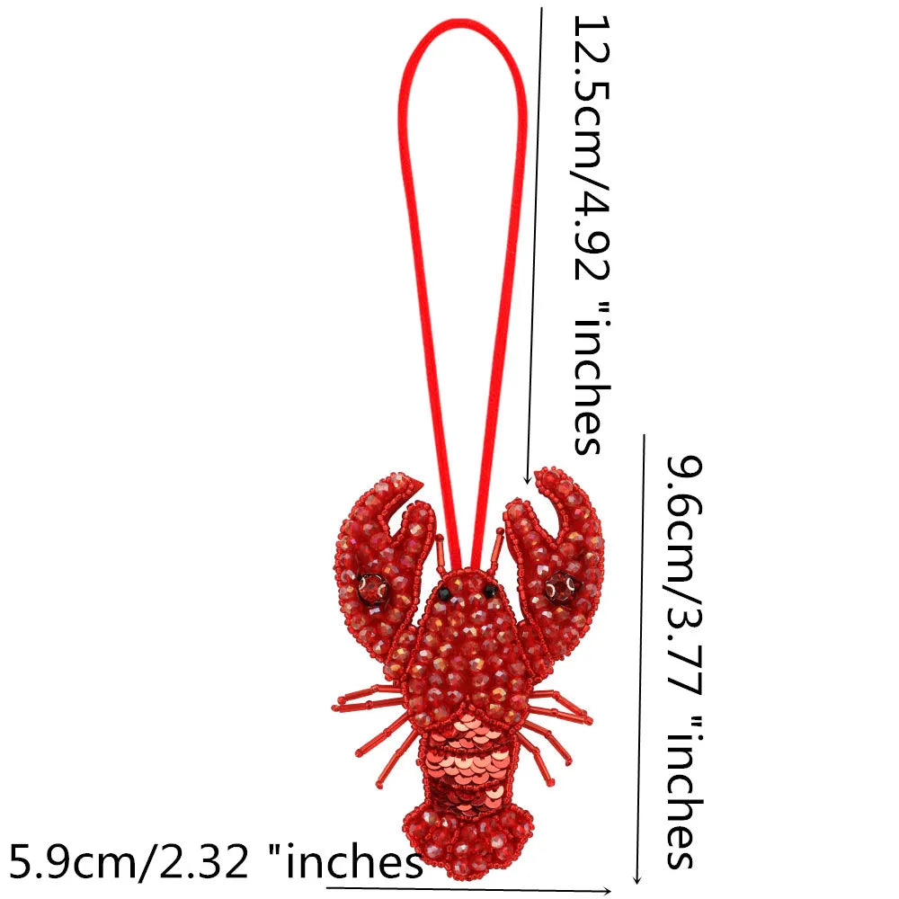 LUONNI Rhinestone Beaded Bag Charms 7