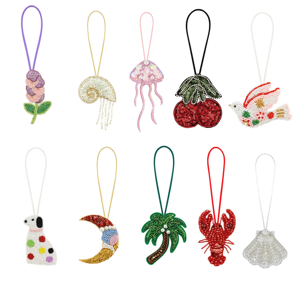 LUONNI Rhinestone Beaded Bag Charms 7