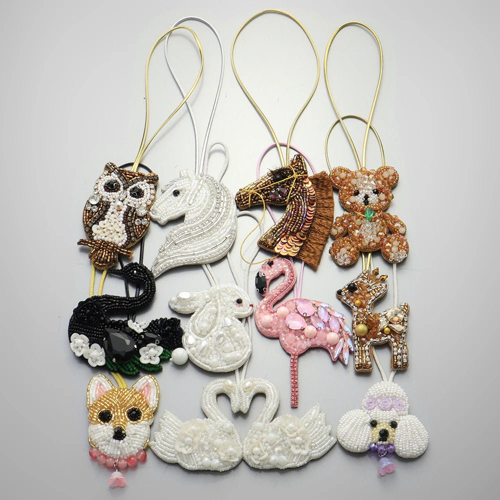 LUONNI Rhinestone Beaded Bag Charms 1