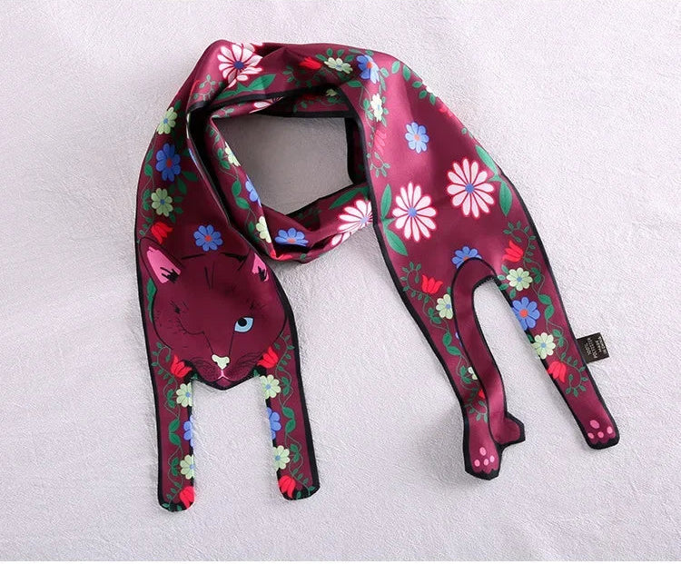 LUONNI Animals Silk Bag Scarf