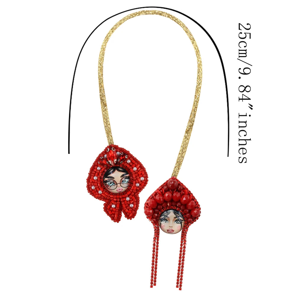 LUONNI Luxury Rhinestone Beaded Bag Charms 10