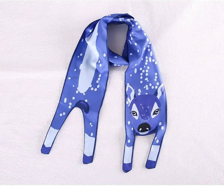 LUONNI Animals Silk Bag Scarf