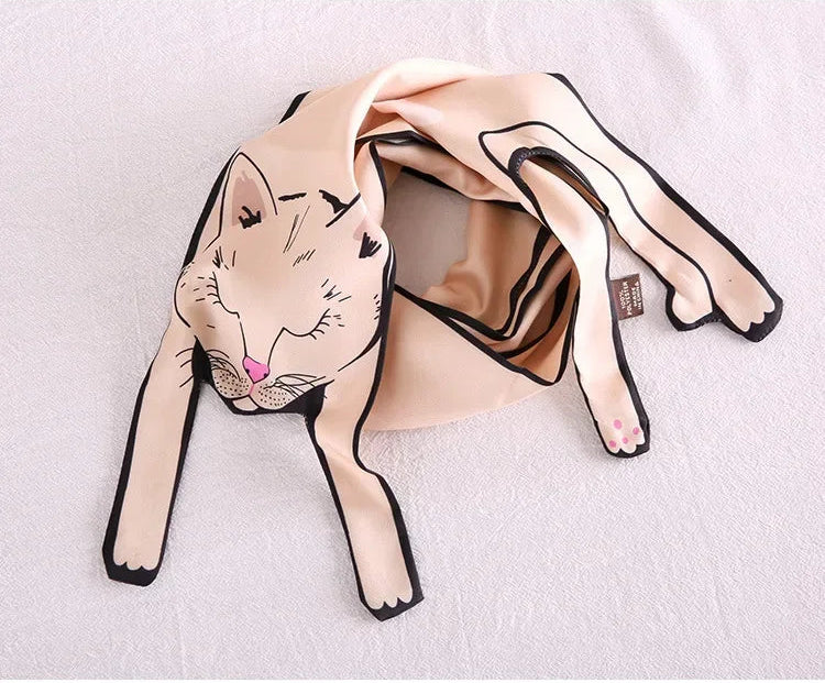 LUONNI Animals Silk Bag Scarf