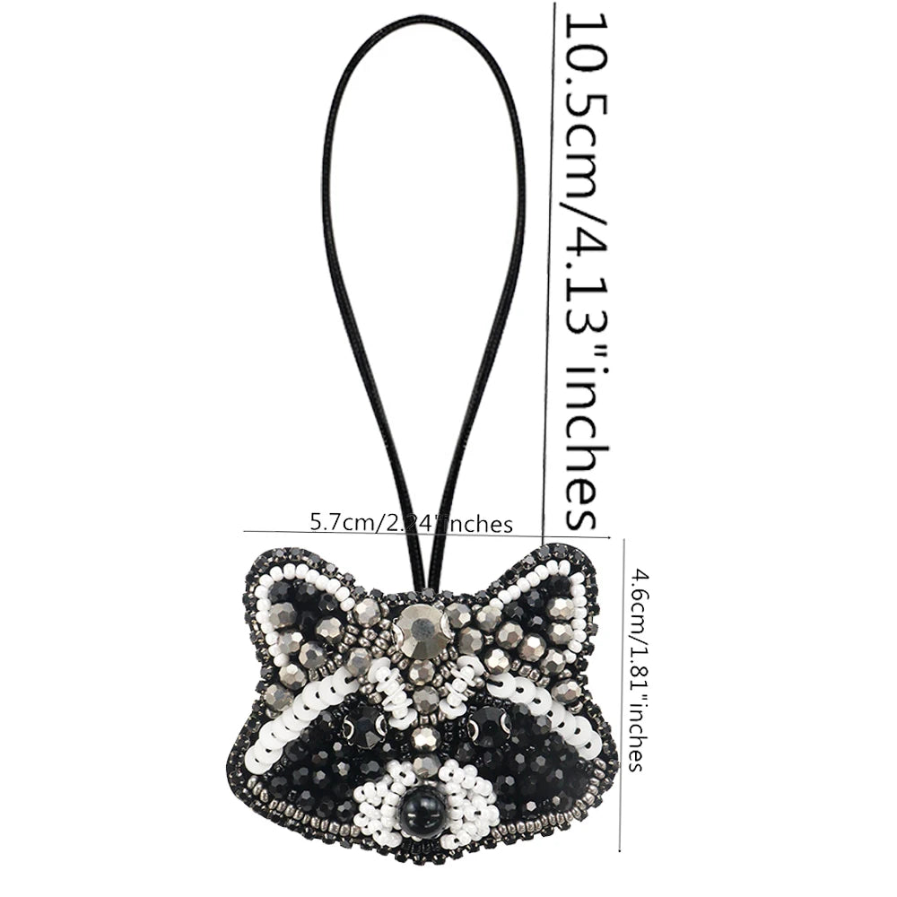 LUONNI Rhinestone Beaded Mini Bag Charms 1