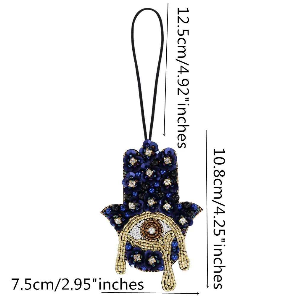Rhinestone Beaded Bag Charm