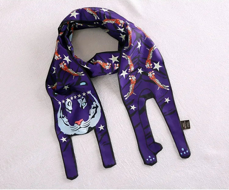 LUONNI Animals Silk Bag Scarf