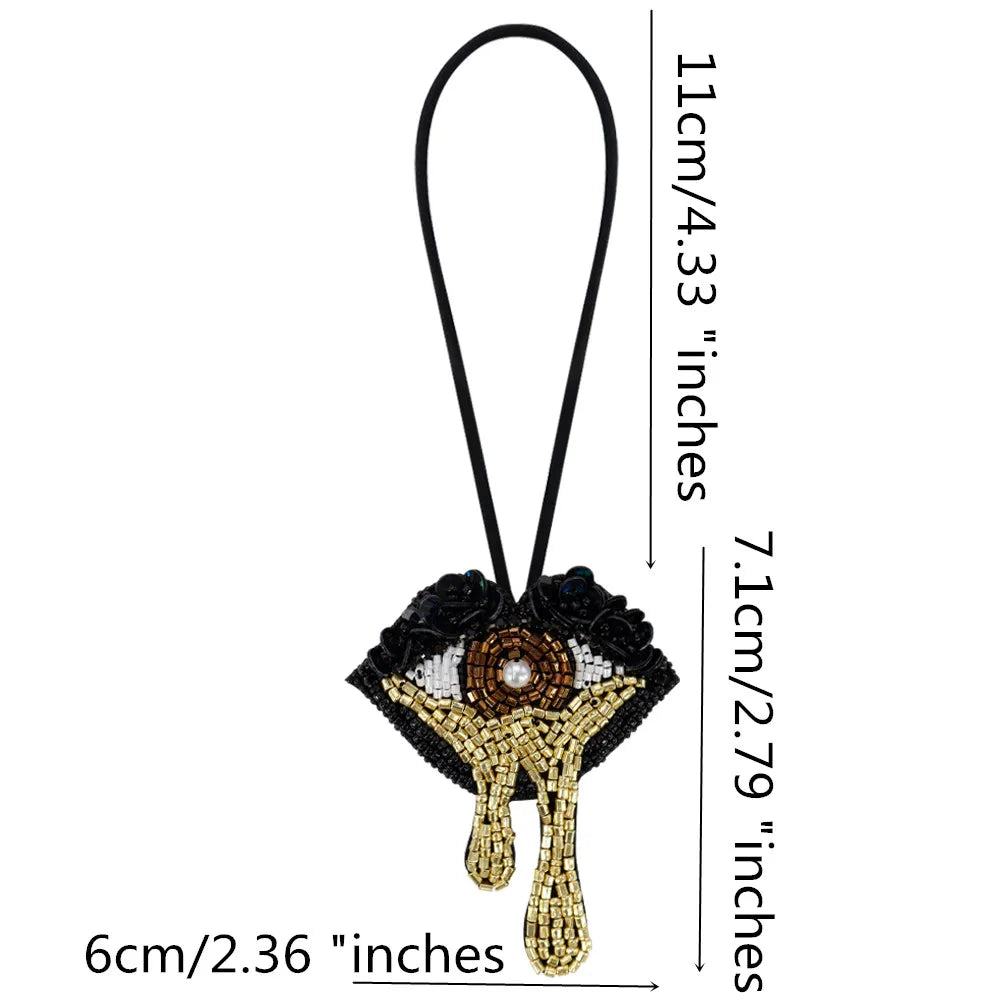 LUONNI Rhinestone Beaded Bag Charms 7