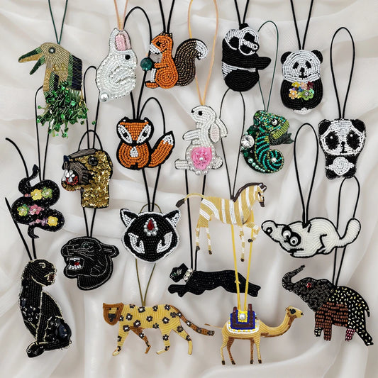 Beaded Animal Bag Charms
