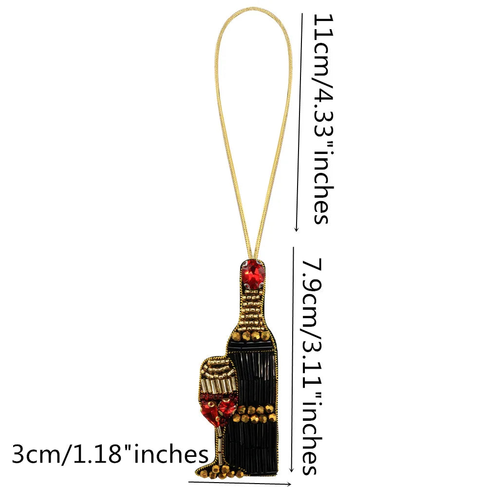 LUONNI Rhinestone Beaded Bag Charms 7