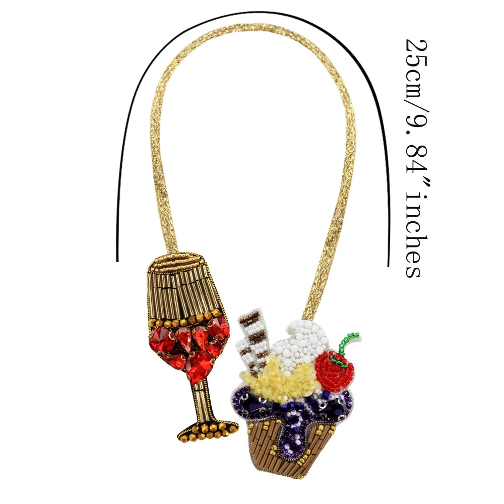 LUONNI Luxury Rhinestone Beaded Bag Charms 10