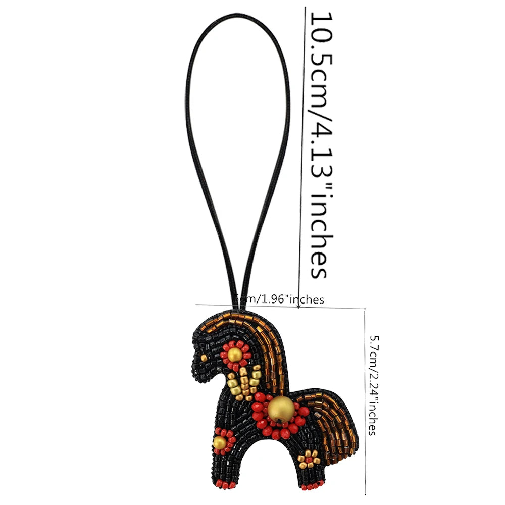 LUONNI Rhinestone Beaded Mini Bag Charms 1