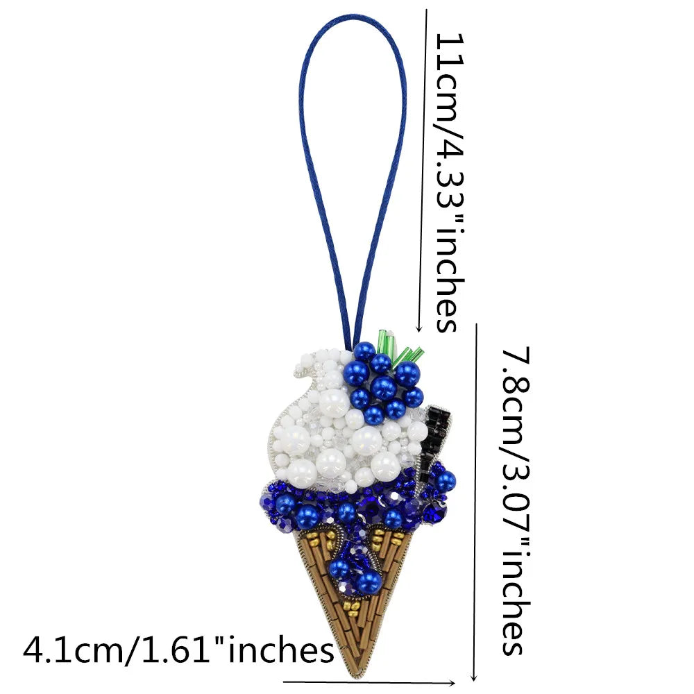 LUONNI Rhinestone Beaded Bag Charms 7