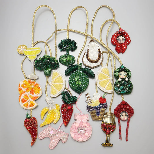 LUONNI Luxury Rhinestone Beaded Bag Charms 10