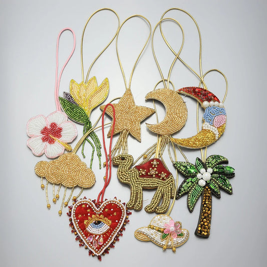 LUONNI Rhinestone Beaded Bag Charms 11