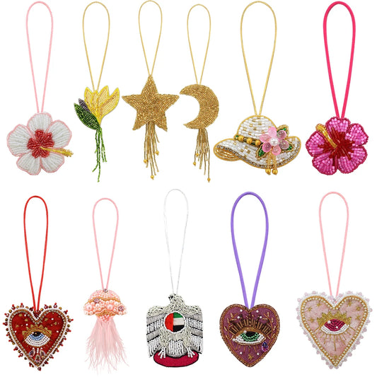 LUONNI Rhinestone Beaded Bag Charms 3