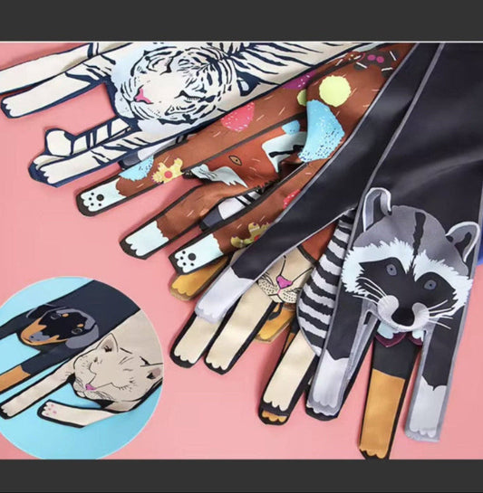 LUONNI Animals Silk Bag Scarf